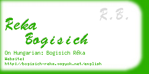 reka bogisich business card